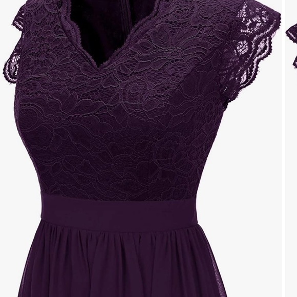 Modest lace bridesmaid formal gown - Picture 1 of 3